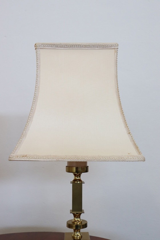 Image 1 of Golden Bedside Table Lamps, Italy 1970s, Set of 2