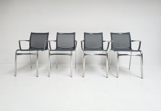 Set of 4 Big Frame 44 chairs by Alberto Meda for Alias, after 2000