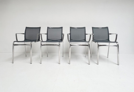 Image 1 of Set of 4 Big Frame 44 chairs by Alberto Meda for Alias, after 2000