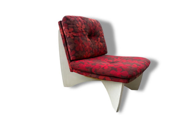 Image 1 of 70er Jahre Lounge Sessel im Prilblumendekor. 4 mal vorhanden