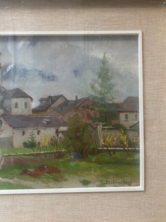 Oil Painting on Board, Landscape by Mario Bettinelli, 1930s, Paintings & Drawings (photo 4 of 11)