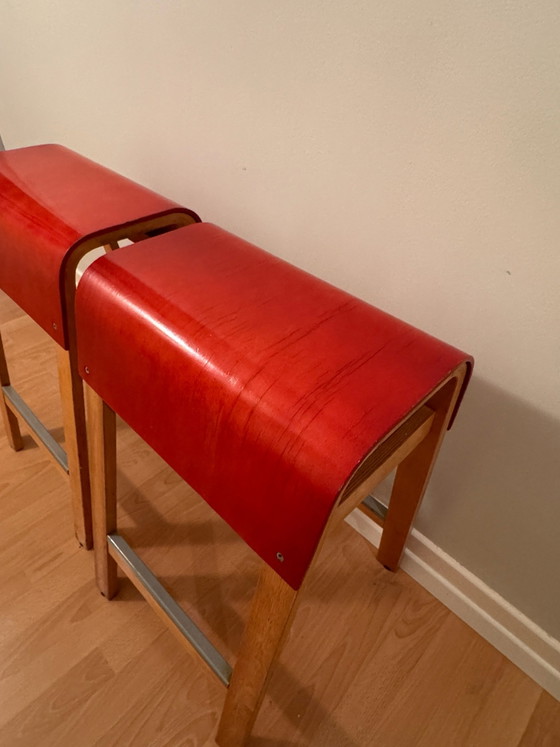 2 IKEA SALVE Sgabelli da bar Vintage di Ehlen Johansson, Betulla Rossa, Metallo, Legno, Beige (foto 3 di 5)