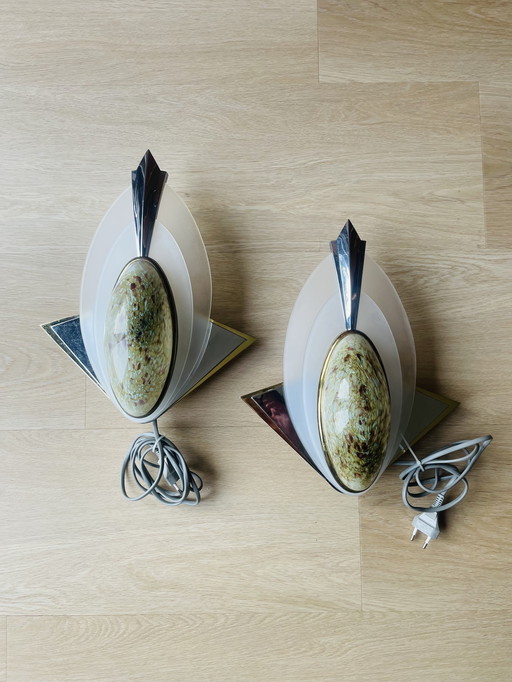 Lampade da parete vintage con influenze Art Déco