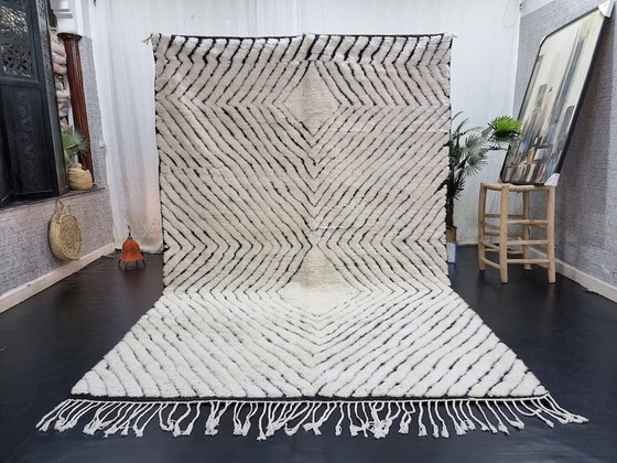 Alfombra Beni Ourain marroquí blanca hecha a mano, tamaño 200/300 cm. – Alessi, Wool (photo 7 of 8)