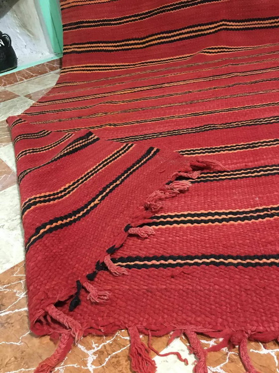 Tappeto berbero rosso vintage 370cm×187cm – Tappeti, Wool, Cotton (photo 8 of 11)