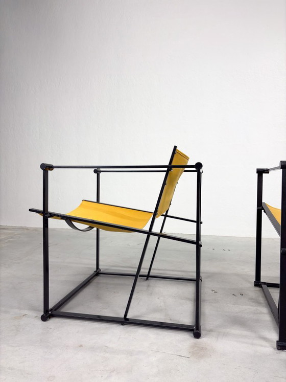Set 'FM60' Armchairs by Radboud van Beekum for Pastoe – Canvas, Iron (photo 6 of 20)