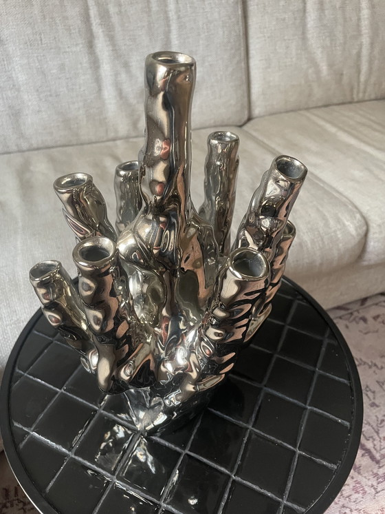 Image 1 of Coral Vase Silver by Pols Potten