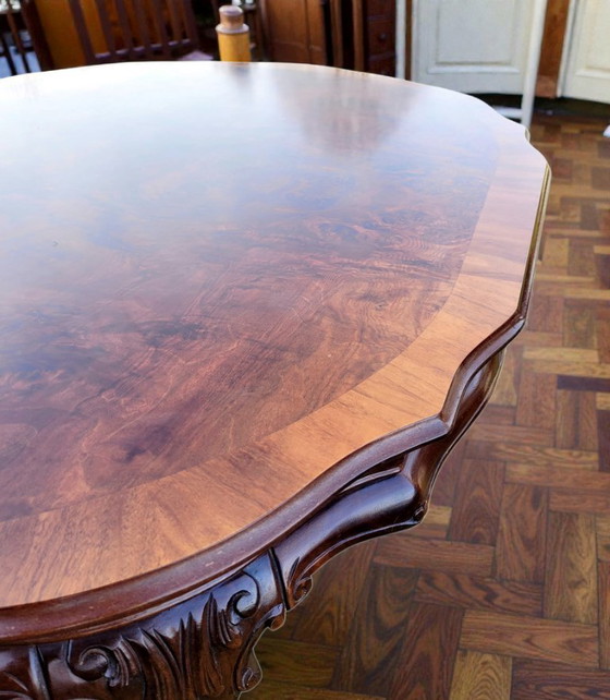 Image 1 of Elegante Franse eetkamerset- Eetkamertafel met 4 stoelen - klassieke Louis XVI stijl