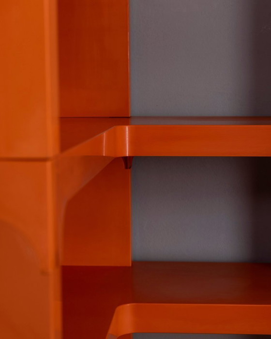 Image 1 of Bibliothèque d'angle vintage en plastique des années 1970, conçue par Olaf Von Bohr pour Kartell