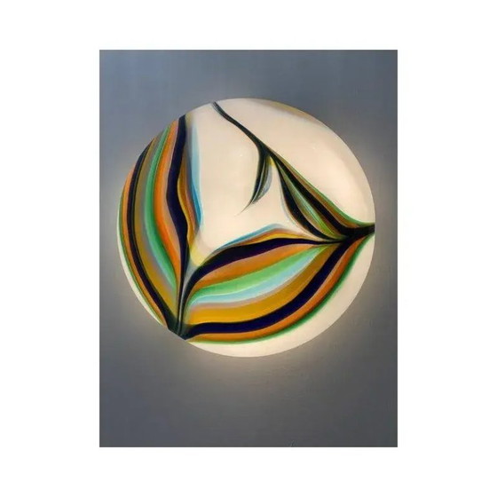 Image 1 of Apliques de pared de cristal de Murano blanco de Simoeng – Juego de dos unidades