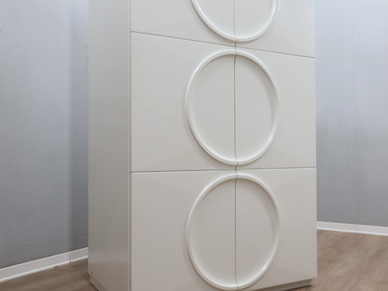 Image 1 of Italiaanse Space Age kledingkast wit gelakt F.lli Proserpio jaren 60