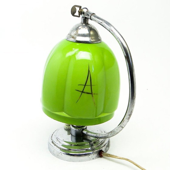 Mid-Century Bedside Lamp from Polam, 1950s – Table lamps, Glass, Metal (photo 16 of 18)