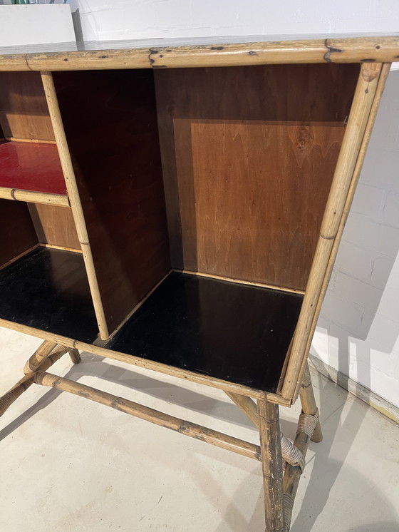 Image 1 of Vintage bamboe bar retro barkruk 