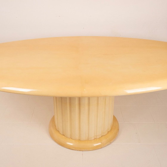 Image 1 of Raro Tavolo in pergamena di Aldo Tura per Tura Milano 1960