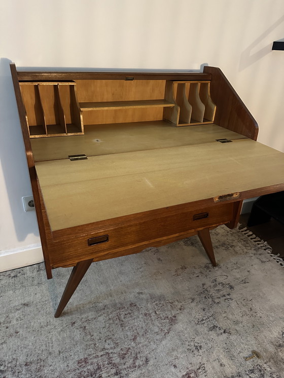 Image 1 of Cassettiera / scrittoio / mobiletto da parete / scrivania in stile vintage scandinavo (danese)