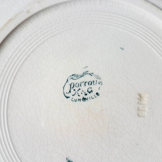 Piatto in terraglia Lunéville, motivo POITOU, bianco e blu – Stoviglie (photo 7 of 7)