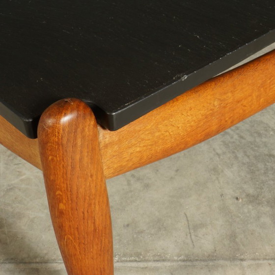 Vintage Oak Coffee Table – Carl Straub – 1960s – Wood, Ceramic (photo 10 of 11)