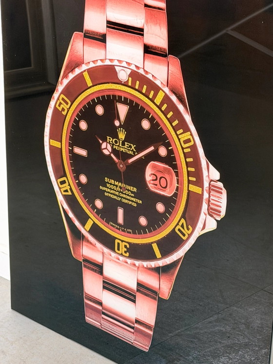 Arte Murale Decorativa in Vetro Rolex Submariner – Dipinti e disegni, Glass (photo 3 of 4)