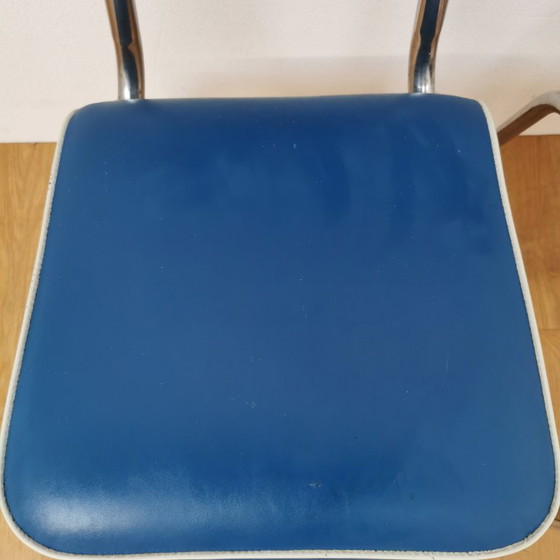 Image 1 of Sedie vintage Mid-Century in tubo cromato e similpelle, sedie da pranzo