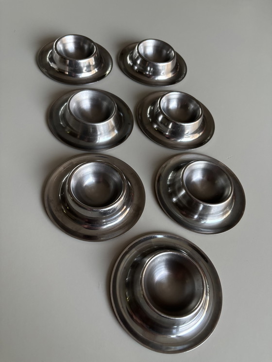 Image 1 of 7 stainless steel egg cups