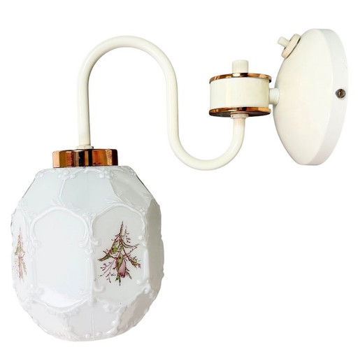 Vintage Wall Light with Milk Glass from Drukov, 1960s