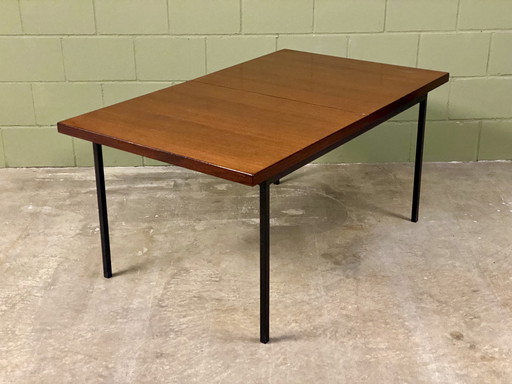 Uitschuifbare teakhouten eettafel van Fred Ruf voor Knoll International uit 1959