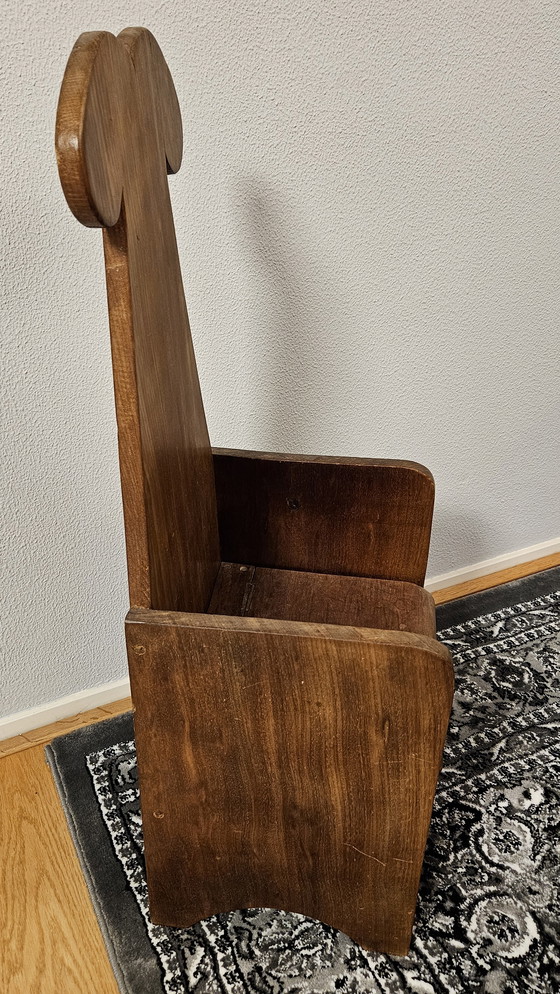 Image 1 of Antique Wooden Po-Stool