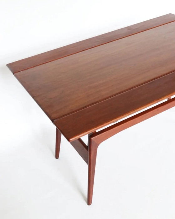 Image 1 of Vintage teak coffee table extendable dining table Danish design