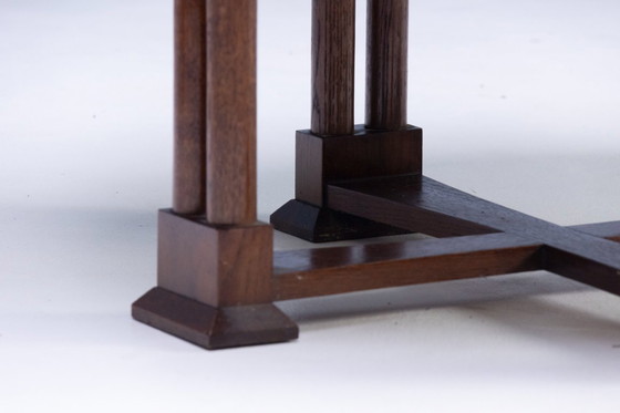 Image 1 of Art Nouveau Seating Set, Bentwood Table, Armchairs & Stools, circa 1910