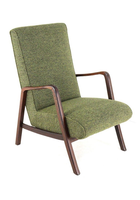 Knicos armchair vintage newly upholstered wenge – Wood (photo 10 of 15)