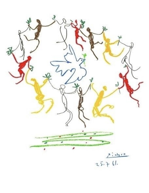 "La Ronde de la Jenesse, 1961" - 60 x 80 cm.

Signed and dated in the plate.