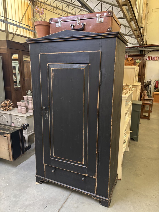 Image 1 of Brocante eendeurskast / garderobekast / kledingkast 