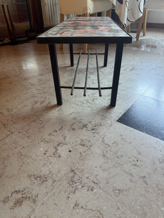 Image 1 of Jean & Robert Cloutier – Salontafel van geëmailleerd lavasteen – Circa 1960