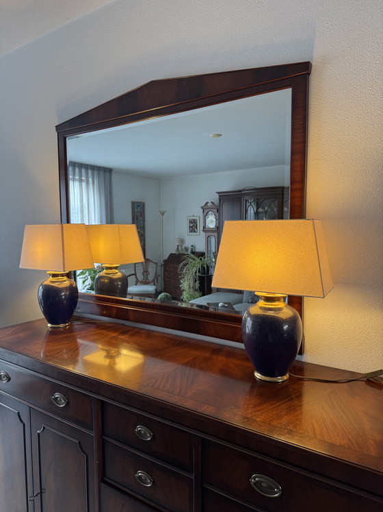 2 Le Dauphin Table Lamps - Good Condition – Ceramic, Textile (photo 2 of 5)