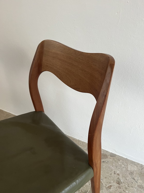 Image 1 of Sedie da pranzo danesi Mid-Century - Coppia Niels Otto Møller, modello 71, per J.L. Møllers Møbelfabrik