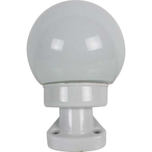 Vintage wall lamp in porcelain and opaline glass, Czechoslovakia 1960s