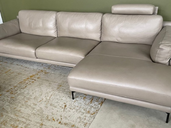 Image 1 of Canapé d'angle cuir designer italien