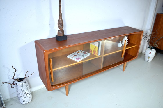 Image 1 of Exclusive Dyrlund Teak Sideboard Vintage Cabinet Dresser Bookshelf