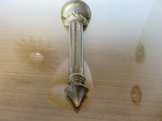 Image 1 of Coppia di applique Art Déco, vetro marmorizzato e ottone