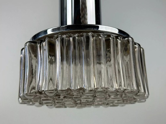Image 1 of Lampada a cascata a 3 fiamme anni '60-'70 di Staff Leuchten Germania in vetro cromato