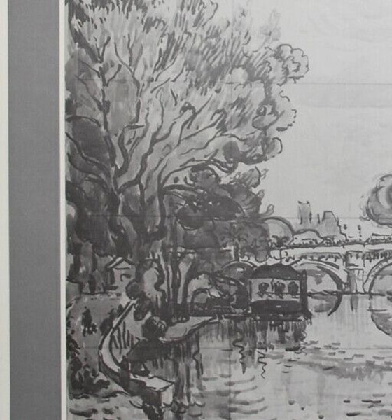Image 1 of Riviergezicht van Paul Signac – Tentoonstellingslithografie Landschapsprint
