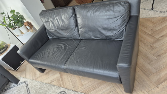 Image 1 of Montel leather sofa set 2 + 2.5 seater. Adjustable seat