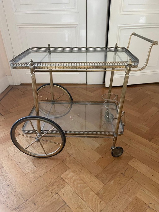 Barcart – serveerwagens, Glass, Brass