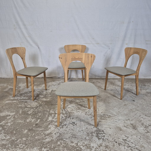 4x Chaise Niels Koefoed 'Peter', chaise de salle à manger danoise vintage