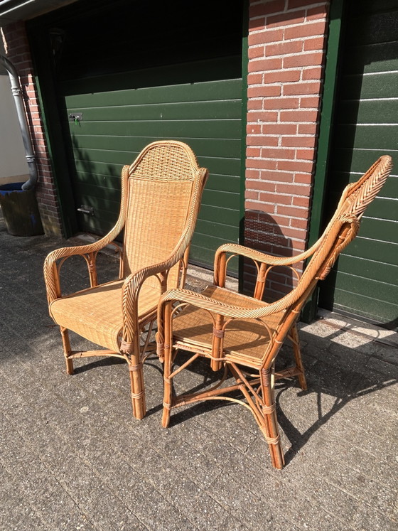 Image 1 of Vintage rotan fauteuils 