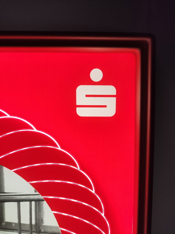 Image 1 of Sparkasse Vintage Neon Sign Germany Bank Advertising