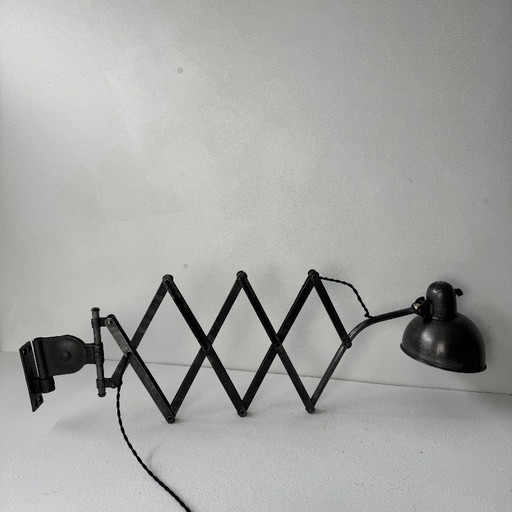 Antique Bauhaus "Kaiser Idell" Accordion Wall Lamp