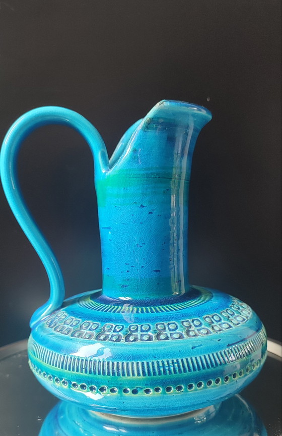 Image 1 of Aldo Londi pitcher, Bitossi, Rimini Blu series