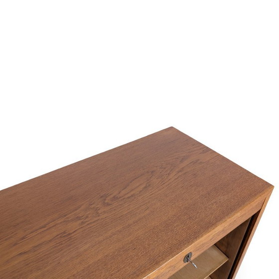 Image 1 of Midcentury Rollladenschrank Kommode Eiche Jalousie Büroschrank
