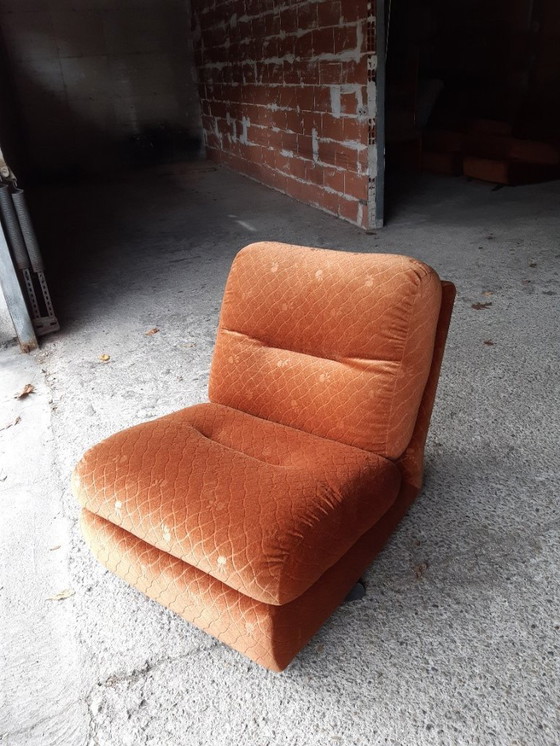 Image 1 of 6/7 Orange chair Ligne Roset Pr M. Ducaroy Mod. Albany, Design Ép. Vintage